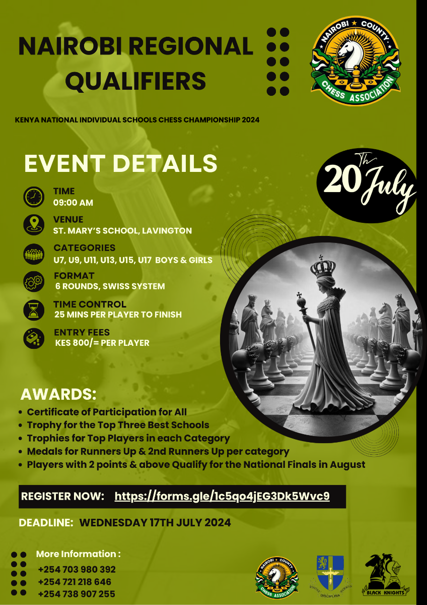 Nairobi Schools Individual Chess Championship 2024 Poster